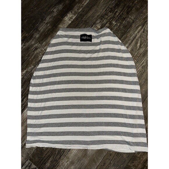 Milk Snob 5 in 1 Nursing Cover And Car Seat Cover - Gray Striped - Picture 1 of 6